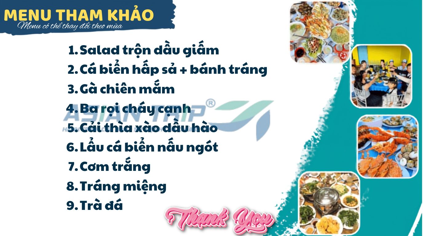 TOUR VĨNH HY NINH CHỮ | TEAMBUILDING & GALA DINNER【2N2D】 8 Menu toi 1 vh nc